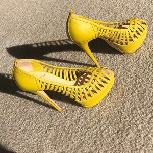 SALE Giuseppe Zanotti peep toes stilettos green